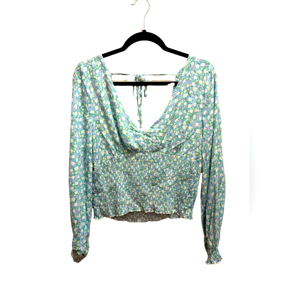 Floral Blue Women's Top